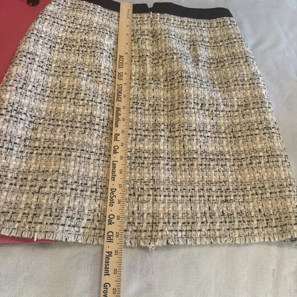 Ann Taylor Pencil Skirt Lot Of 2 Sz 10 Tweed & Hot Pink Career A-line Old Money